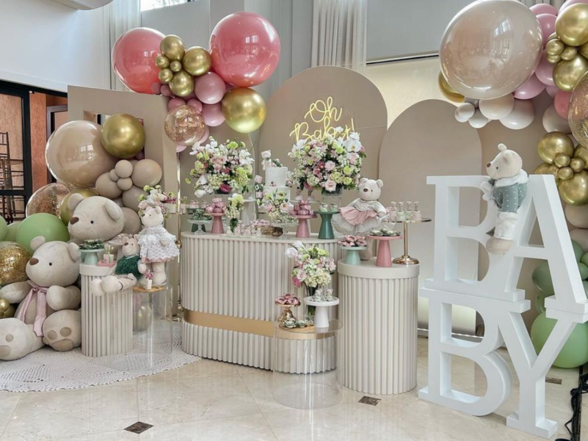 erros comuns decoração cha bebe rosa marrom evitar