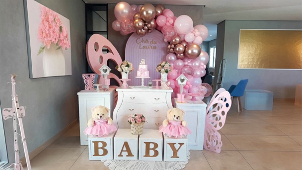 erros comuns decoração cha bebe rosa marrom evitar