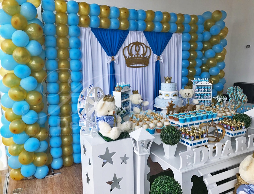 Onde Comprar Kits de Decoração de Chá de Bebê Azul Baratos e Personalizados