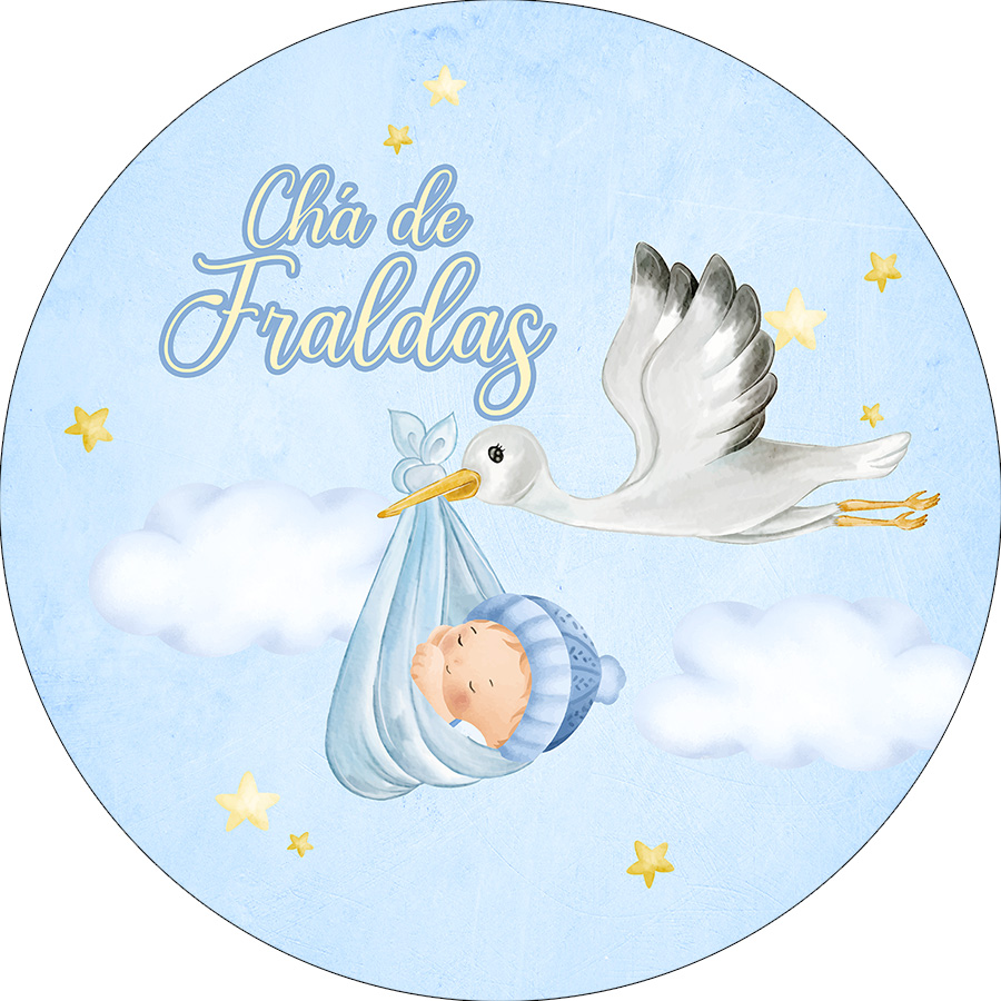 decoração cha de bebe azul simples