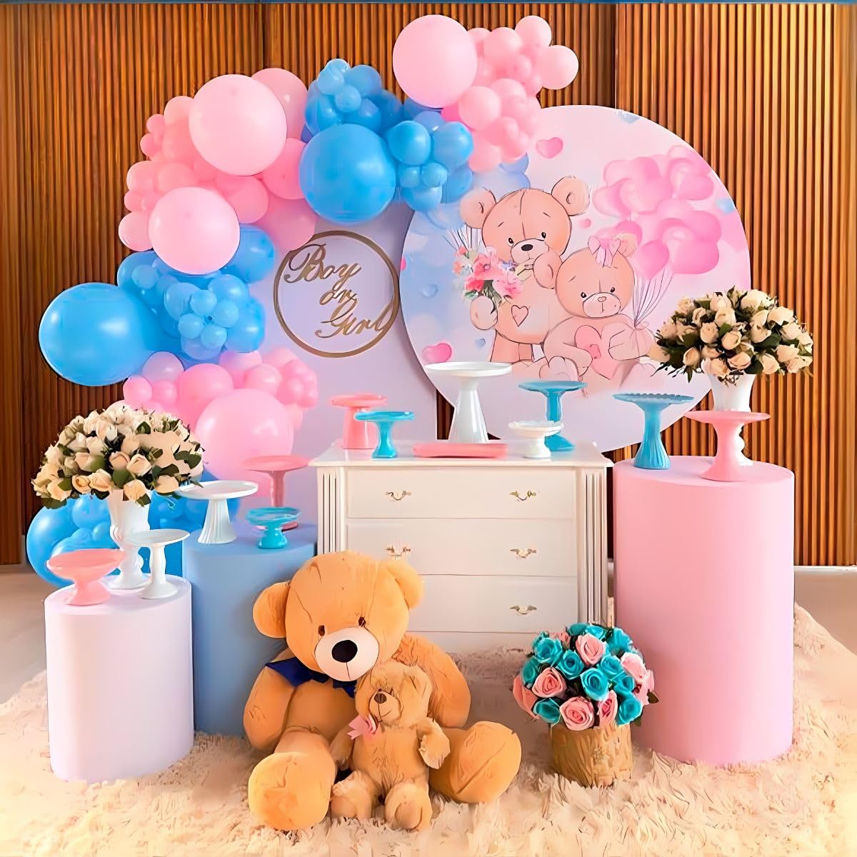 decoração cha de bebe azul simples