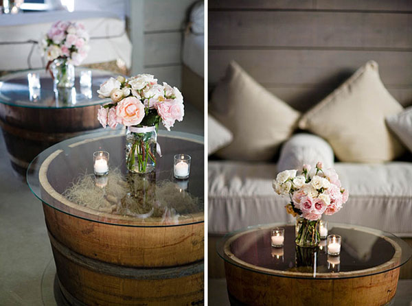 decoração com barril