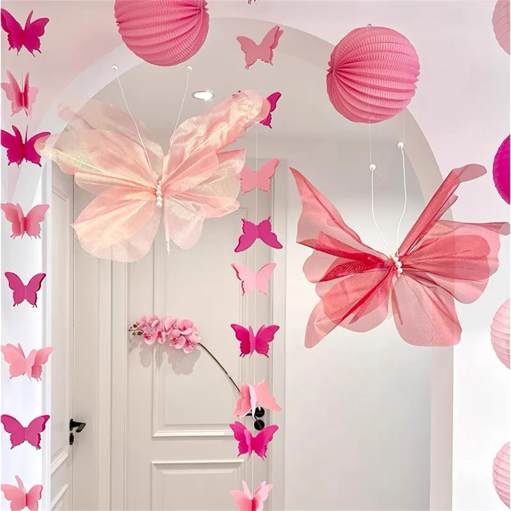 decoração com borboleta de papel