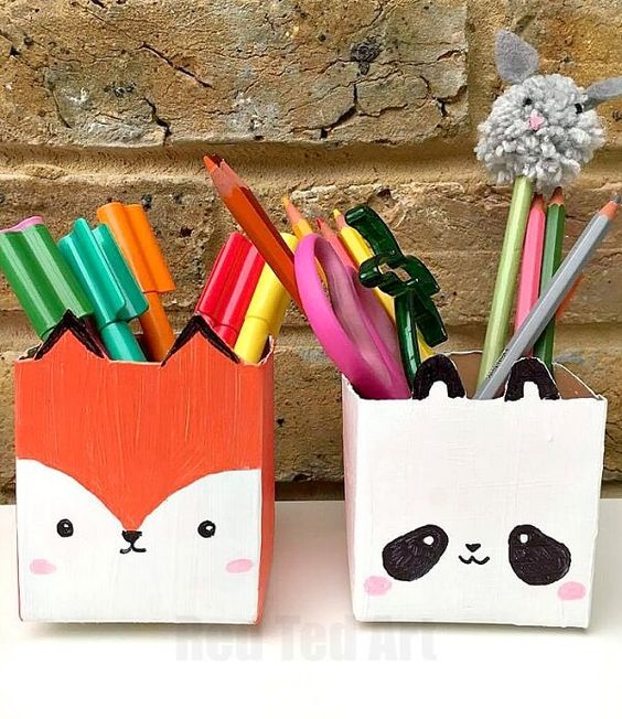 decoracao com caixa de leite