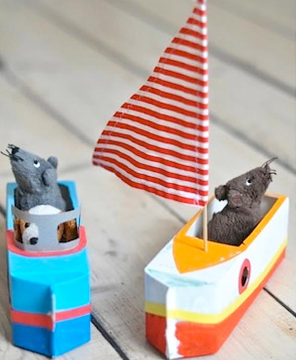 Artesanato Infantil: Casinhas e Fantoches com Caixa de Leite