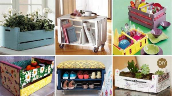ideias criativas para decorar com caixas de madeira