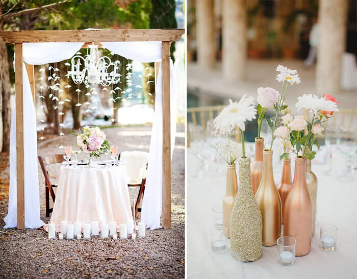 ideias decoração casamento barata e bonita