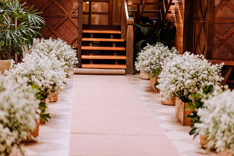 ideias criativas decoração casamento flores do campo