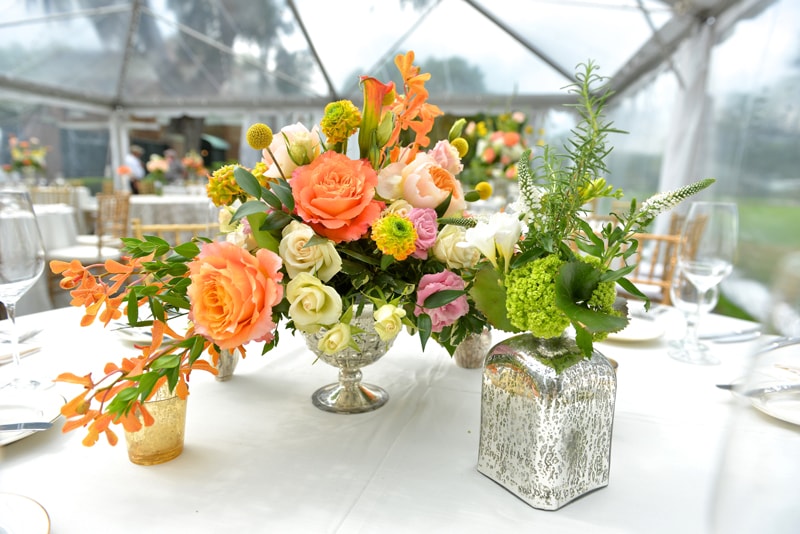 ideias criativas decoração casamento flores do campo