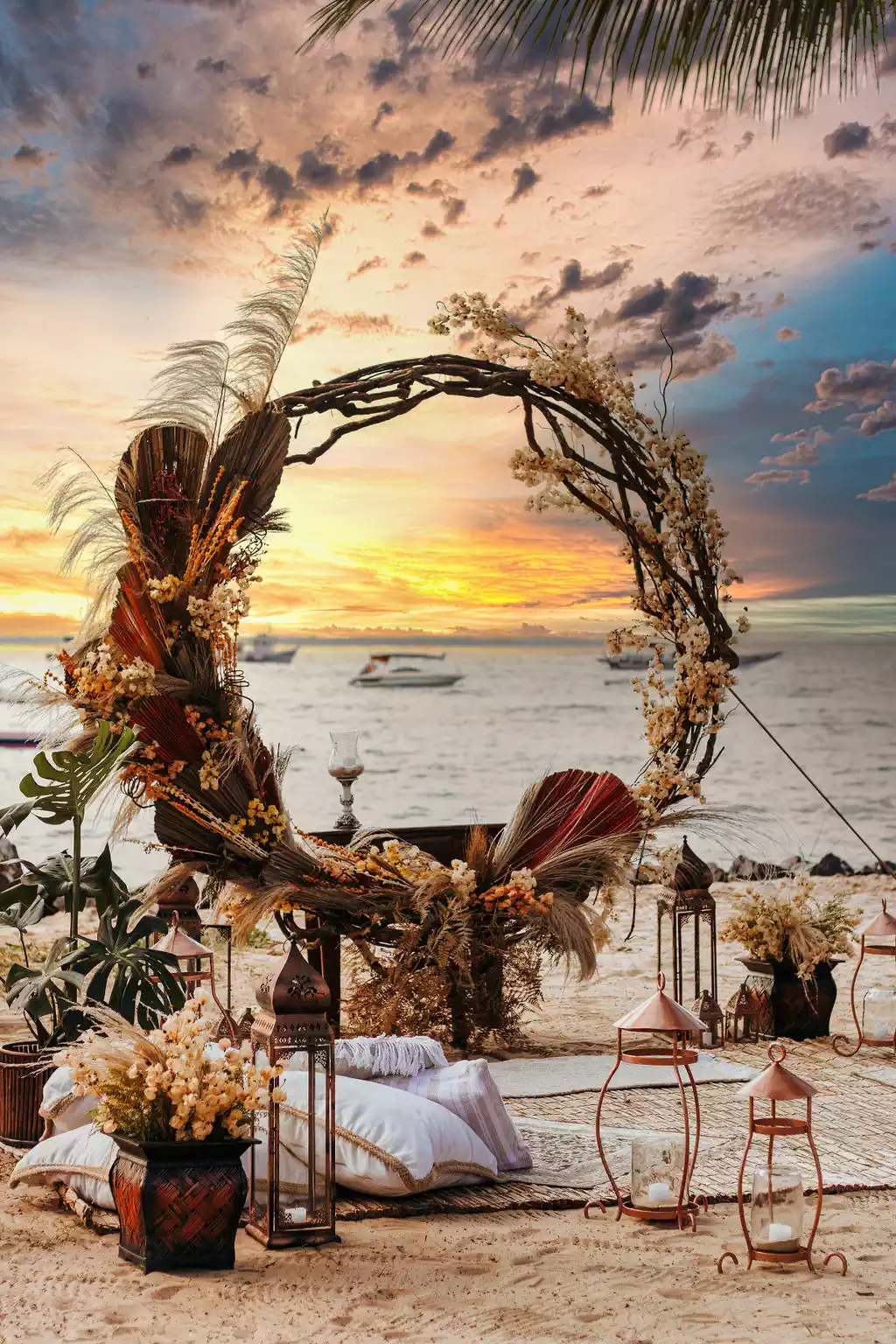 quanto custa a decoração de um casamento na praia à tarde