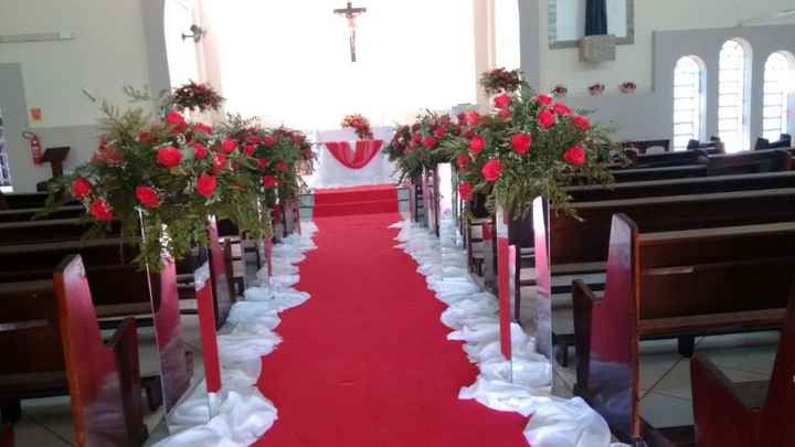 decoraçao de casamento simples e bonita vermelho
