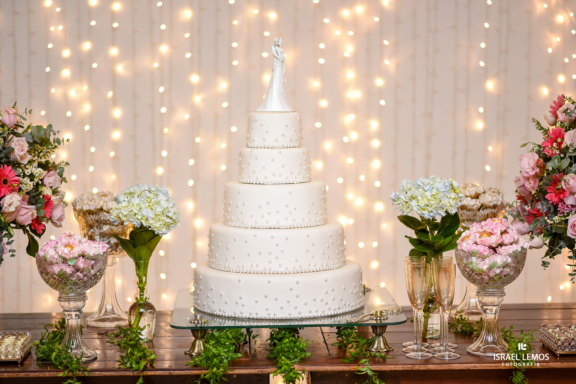 decoração de casamento com luzes de led