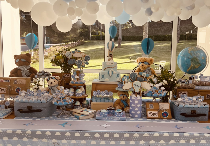 decoração de chá de bebê tema ursinho