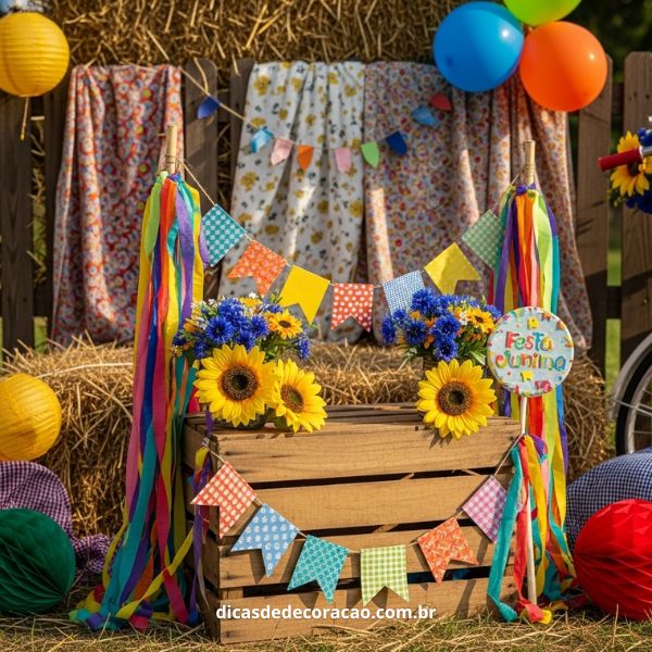 decoração de festas com caixotes