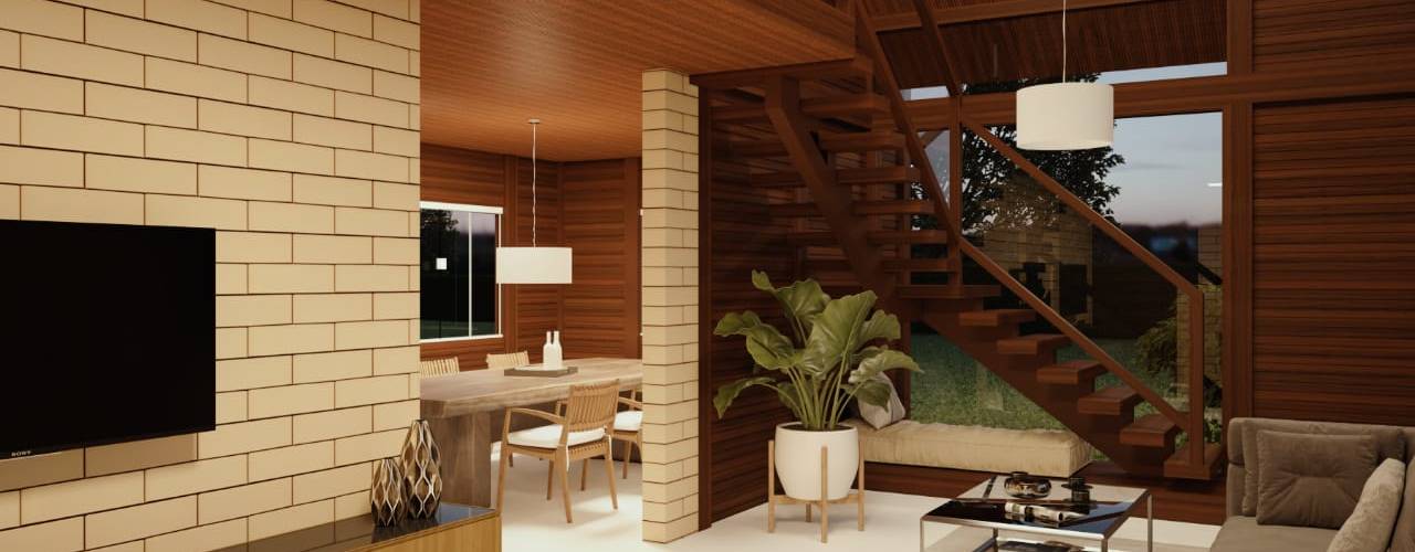 ideias de decoração de madeira para sala pequena