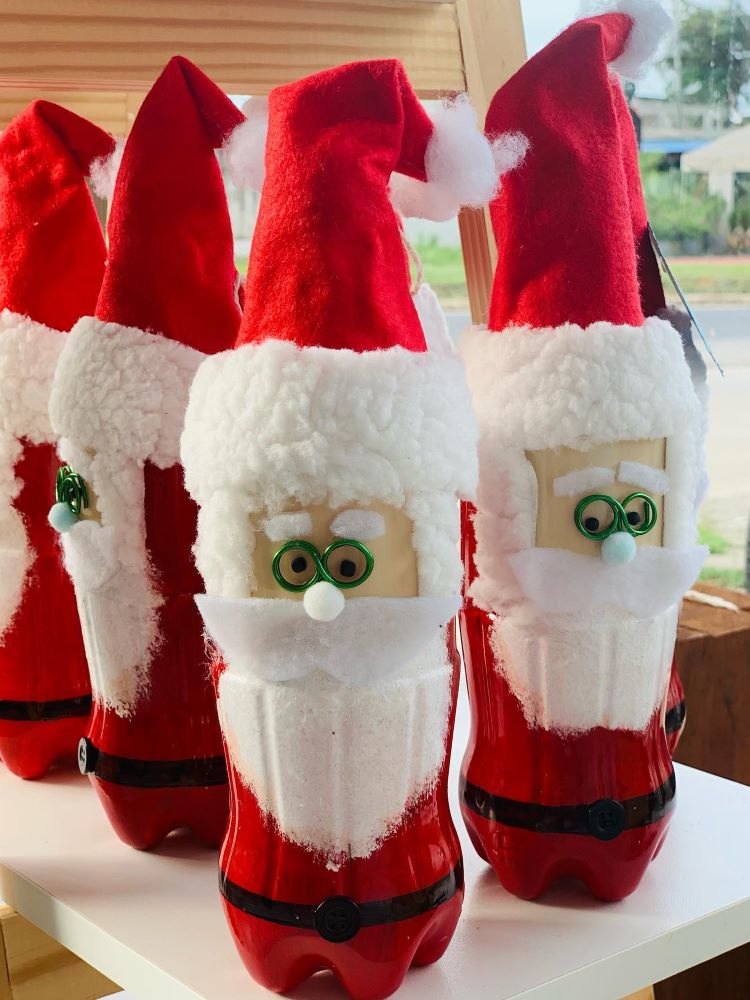 decoração de natal com material alternativo