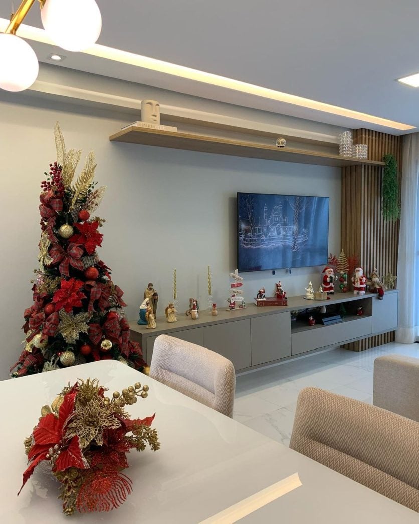 árvore de natal de parede vs mini árvore de natal