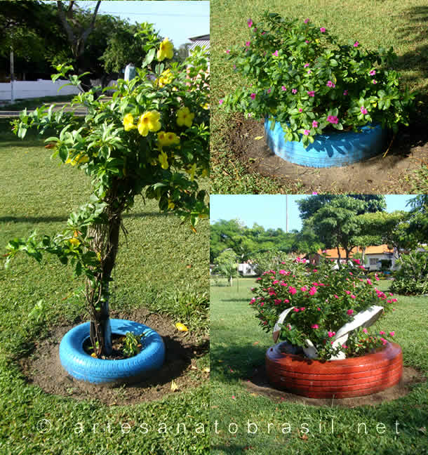 erros comuns ao decorar jardim com pneus