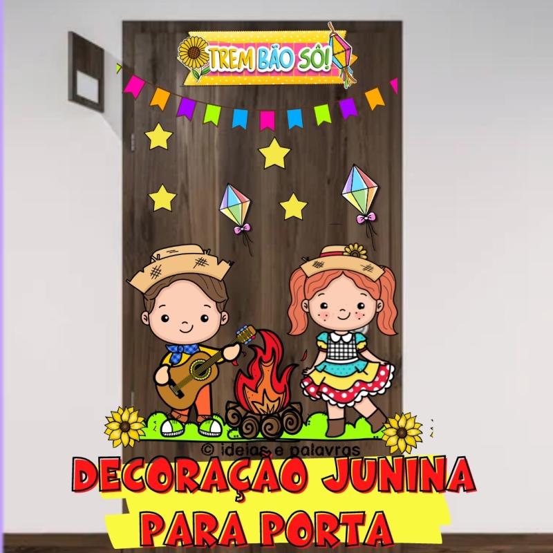 inspiração decoração porta festa junina