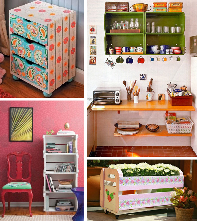 decoração de quarto com caixote