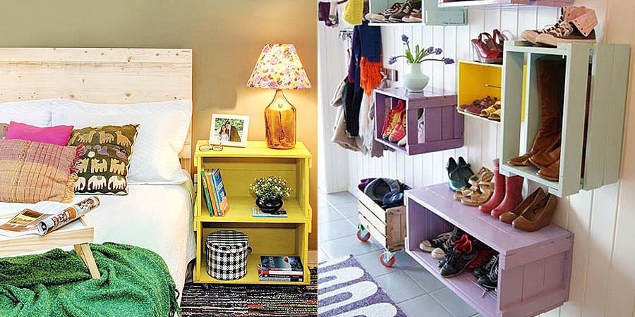 decoração de quarto com caixote