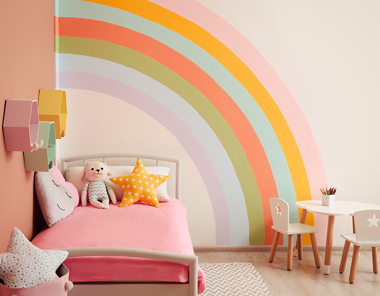 adesivo de parede ou pintura quarto infantil