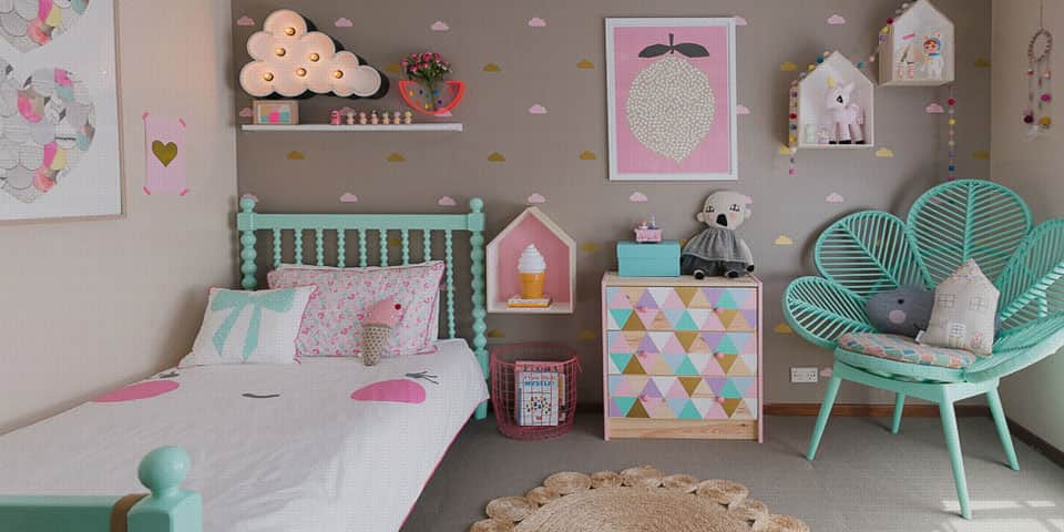 como economizar na decoração quarto de menina