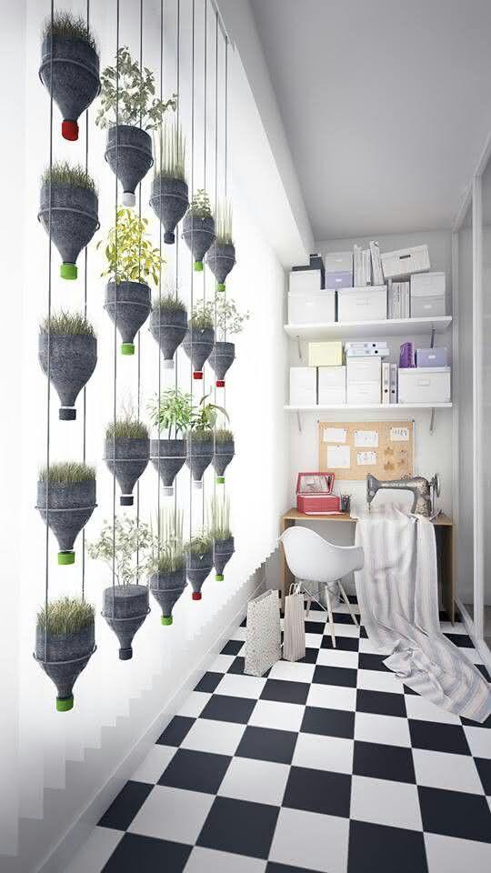 ideias criativas decoração sala reciclada