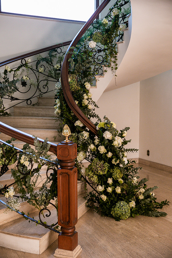 decoração escada casamento
