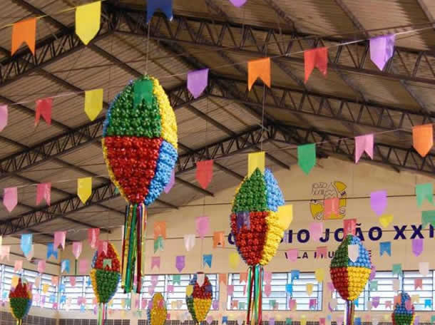 decoração festa junina sustentável