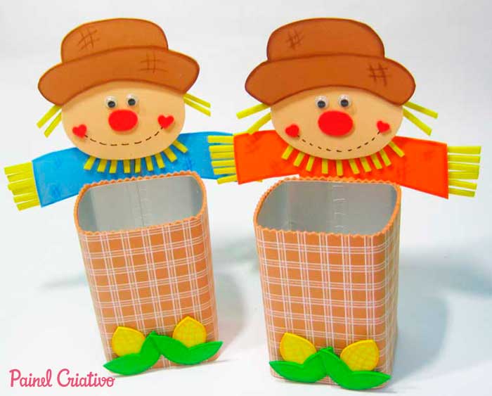 cestinhas de garrafa pet para festa junina
