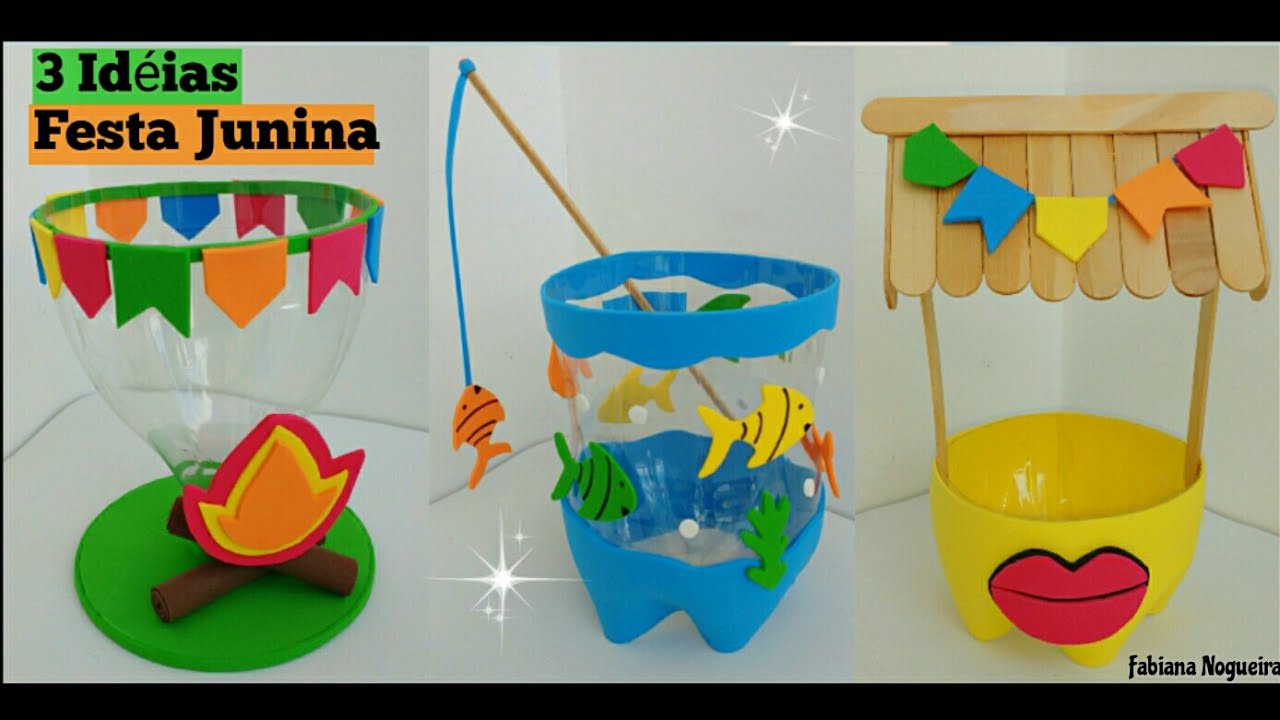 fogueira junina com rolo de papel