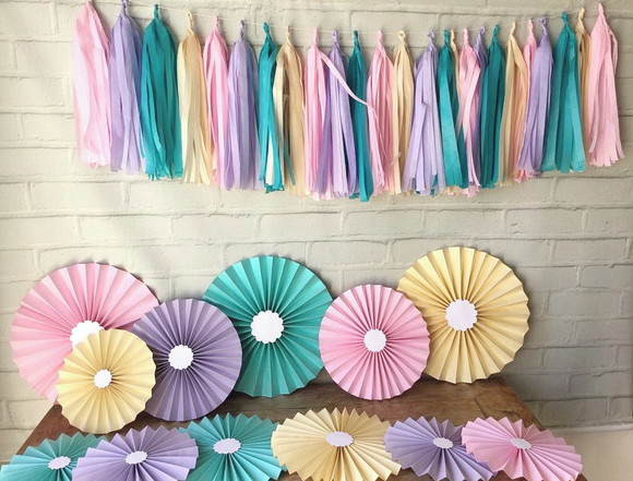 ideias criativas decoração festa papel seda