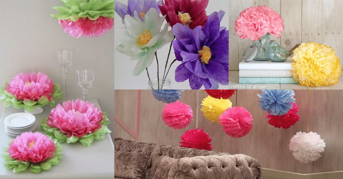 papel seda vs crepom qual melhor para decoração