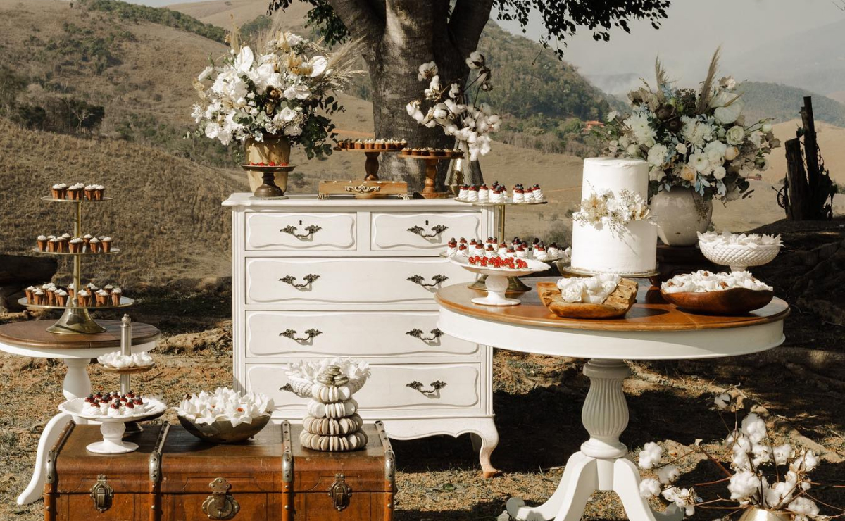 decoração para casamento de dia