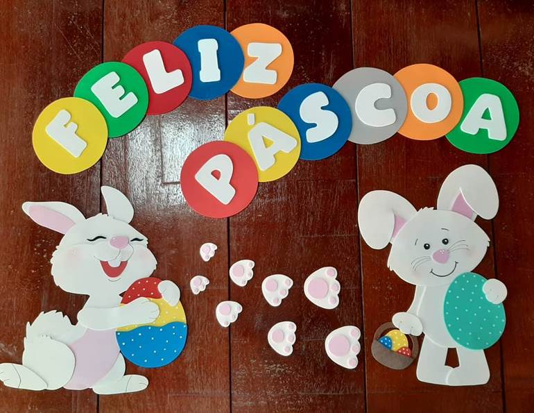 mural páscoa escola
