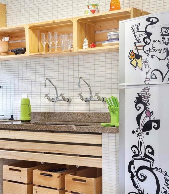decorar cozinha reciclada versus comprar itens novos