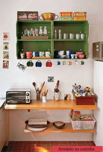 decorar cozinha reciclada versus comprar itens novos