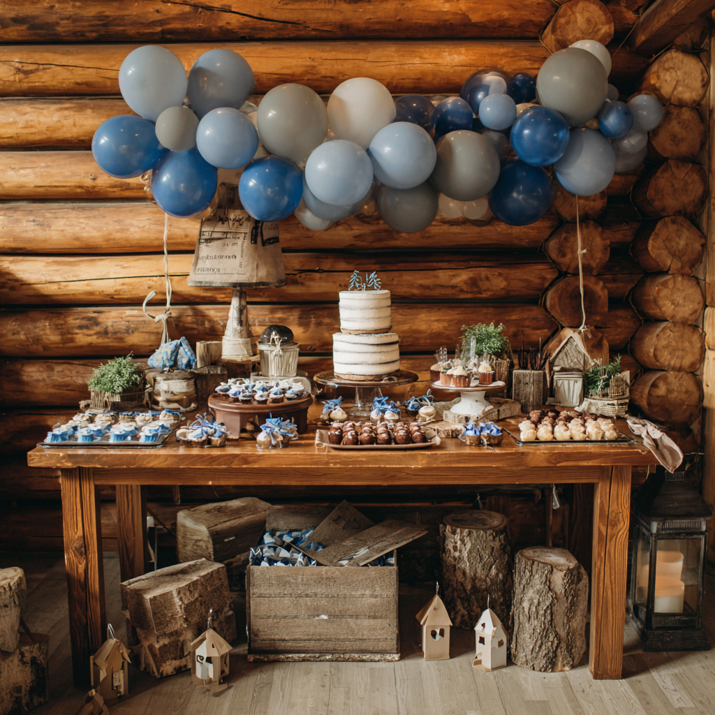 decoração rústica para festa