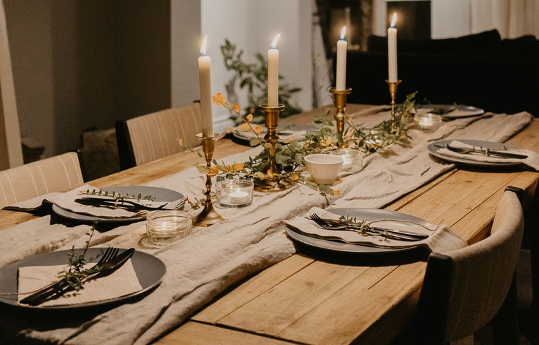 ideias de decoração de mesa para jantar