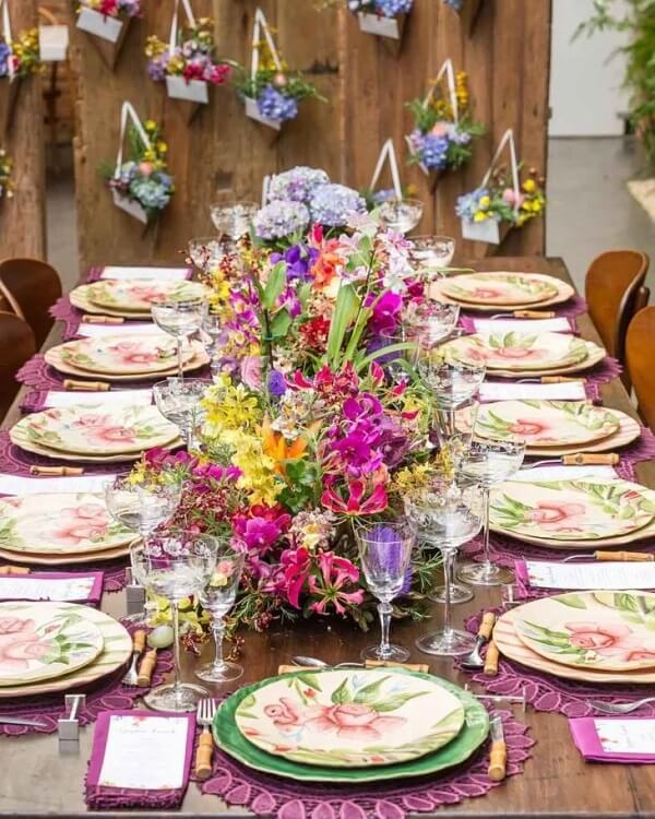 ideias de decoração de mesa para jantar