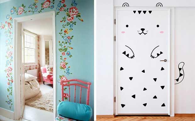 adesivo de porta de quarto vs pintura qual escolher