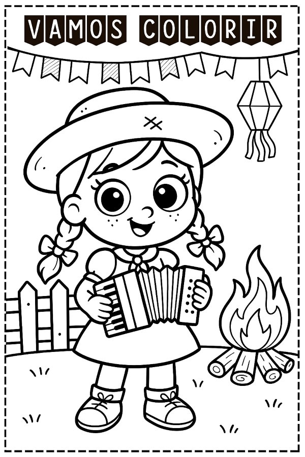 como desenhar bandeirinhas coloridas para festa junina