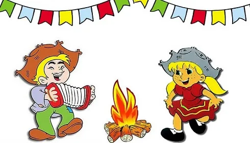 desenho colorido festa junina vs aquarela festa junina