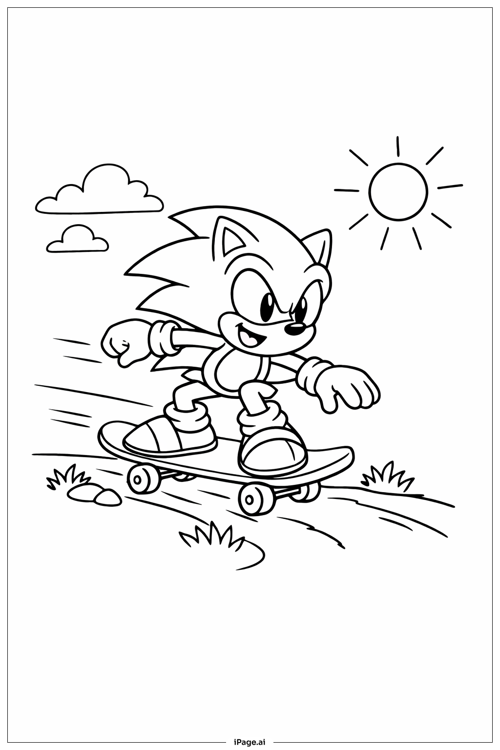 como desenhar sonic