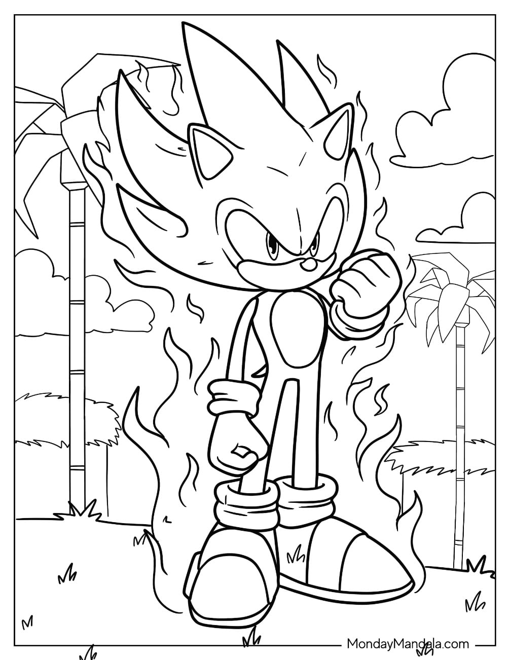 desenhos do sonic em preto e branco