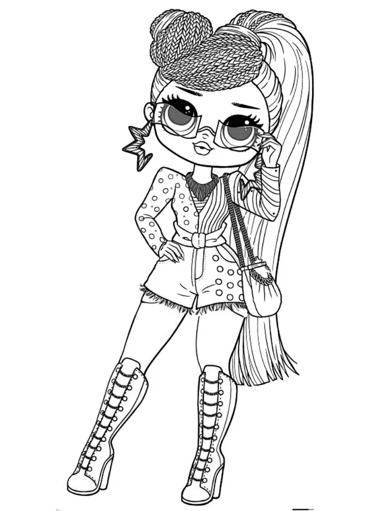 desenhos lol omg vs lol surprise para colorir