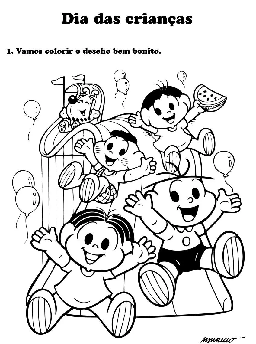 desenhos da turma da mônica para imprimir e colorir grátis
