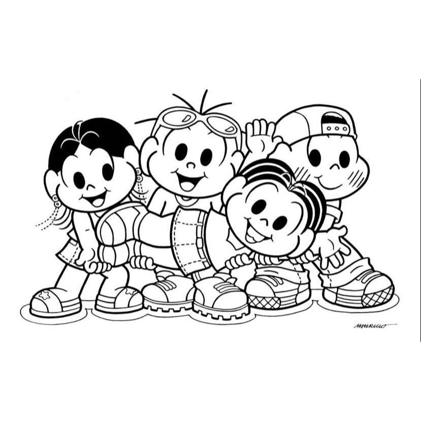 atividade de colorir turma da mônica
