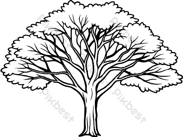 desenho de floresta para colorir
